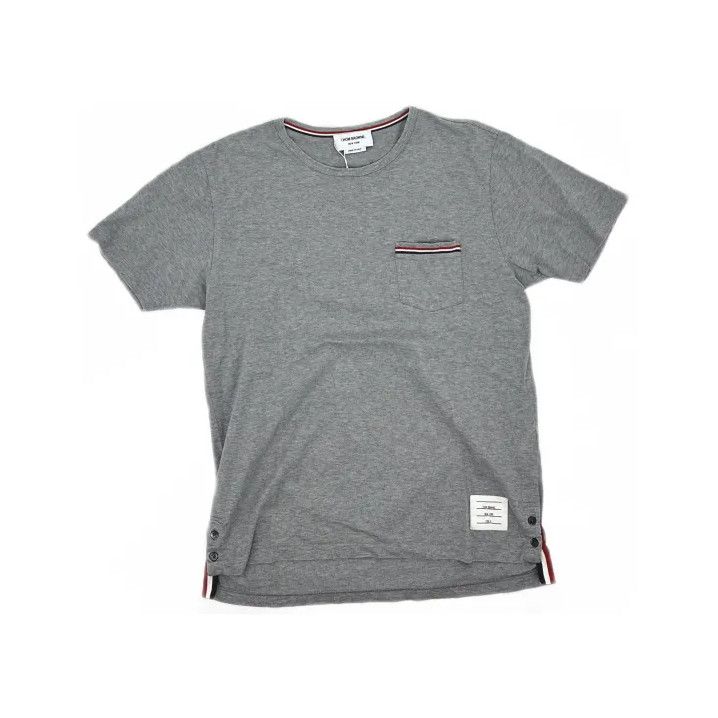 Thom Browne Thom Browne Gray Striped Short Sleeve T-Shirt Size US S / EU 44-46 / 1 - 2 Thumbnail
