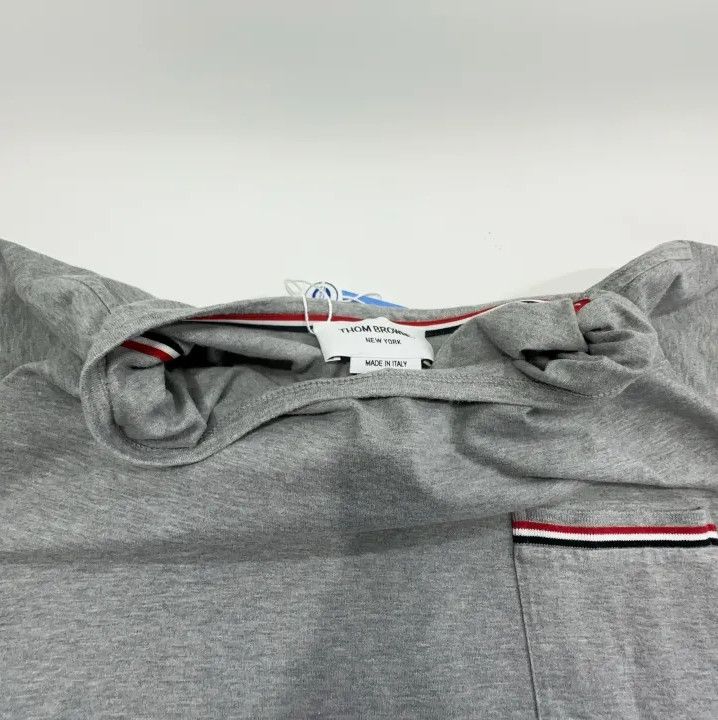 Thom Browne Thom Browne Gray Striped Short Sleeve T-Shirt Size US S / EU 44-46 / 1 - 8 Thumbnail