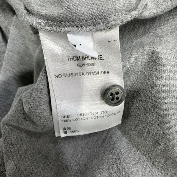 Thom Browne Thom Browne Gray Striped Short Sleeve T-Shirt Size US S / EU 44-46 / 1 - 6 Thumbnail