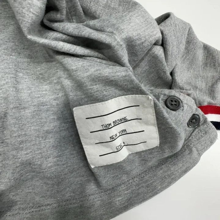 Thom Browne Thom Browne Gray Striped Short Sleeve T-Shirt Size US S / EU 44-46 / 1 - 5 Thumbnail