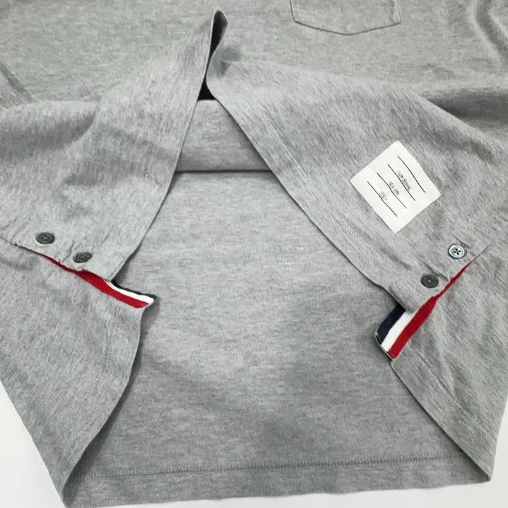 Thom Browne Thom Browne Gray Striped Short Sleeve T-Shirt Size US S / EU 44-46 / 1 - 10 Thumbnail