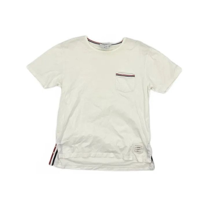 Thom Browne Thom Browne Classic White Short Sleeve T-shirt Size US M / EU 48-50 / 2 - 2 Thumbnail