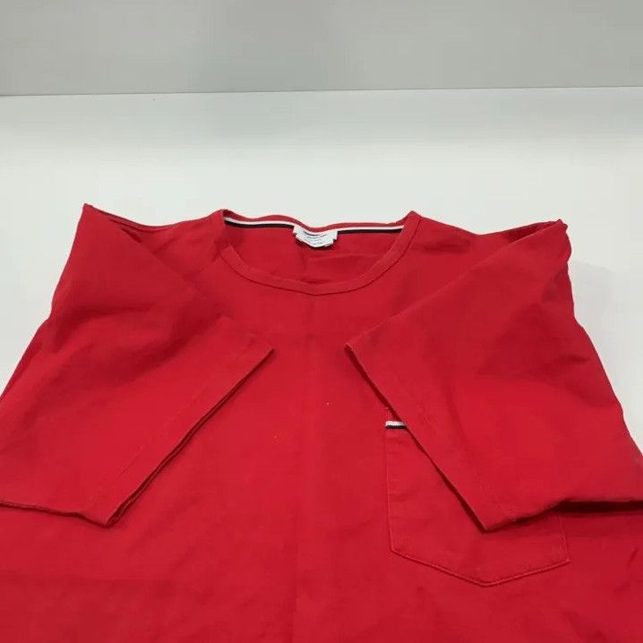 Thom Browne Thom Browne Red Logo Pocket Short Sleeve T-Shirt Size US S / EU 44-46 / 1 - 12 Thumbnail