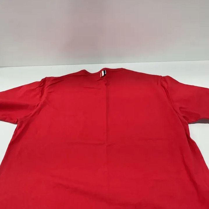 Thom Browne Thom Browne Red Logo Pocket Short Sleeve T-Shirt Size US S / EU 44-46 / 1 - 15 Thumbnail