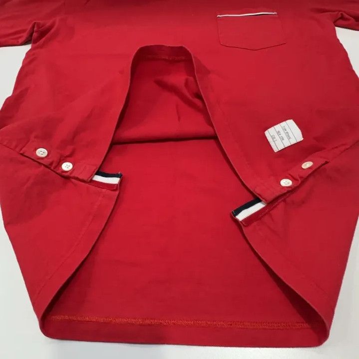 Thom Browne Thom Browne Red Logo Pocket Short Sleeve T-Shirt Size US S / EU 44-46 / 1 - 11 Thumbnail