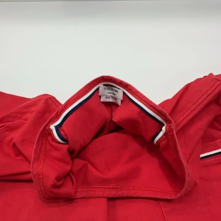 Thom Browne Thom Browne Red Logo Pocket Short Sleeve T-Shirt Size US S / EU 44-46 / 1 - 7 Thumbnail