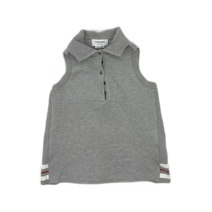 Thom Browne Thom Browne Gray Casual Sleeveless Polo Size US M / EU 48-50 / 2 - 2 Thumbnail