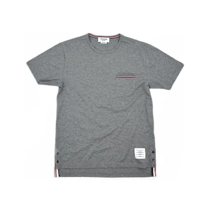 Thom Browne Thom Browne Gray Short Sleeve T-Shirt Size US M / EU 48-50 / 2 - 2 Thumbnail