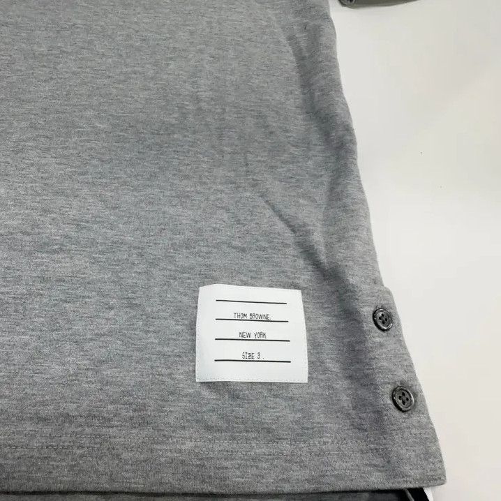 Thom Browne Thom Browne Gray Short Sleeve T-Shirt Size US M / EU 48-50 / 2 - 12 Thumbnail