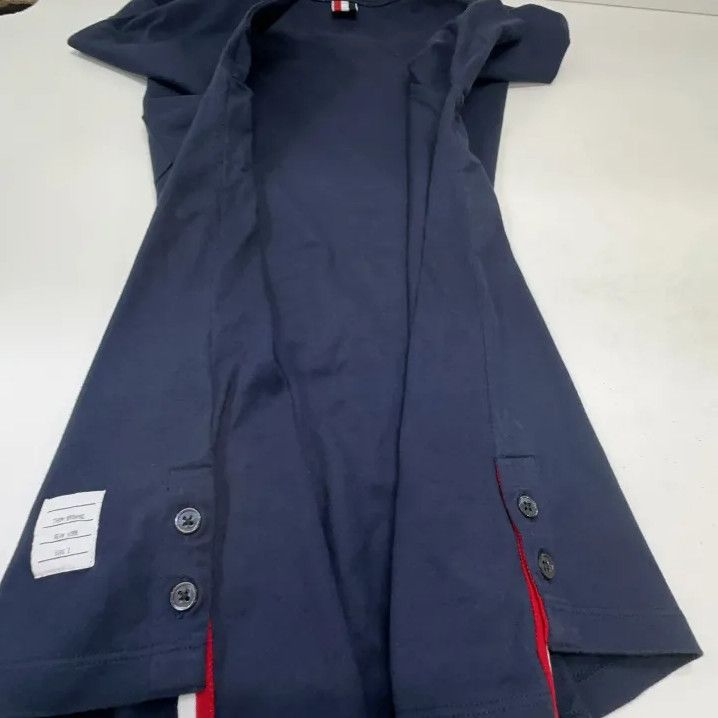 Thom Browne Thom Browne Navy Tricolour Accent Short Sleeve T-Shirt Size US M / EU 48-50 / 2 - 14 Thumbnail