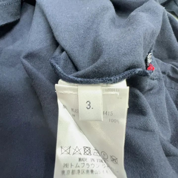 Thom Browne Thom Browne Navy Tricolour Accent Short Sleeve T-Shirt Size US M / EU 48-50 / 2 - 6 Thumbnail