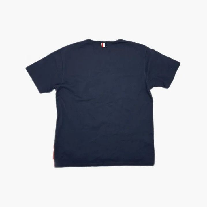 Thom Browne Thom Browne Navy Tricolour Accent Short Sleeve T-Shirt Size US M / EU 48-50 / 2 - 3 Thumbnail