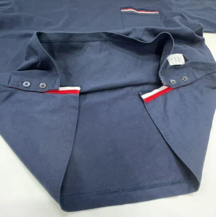Thom Browne Thom Browne Navy Tricolour Accent Short Sleeve T-Shirt Size US M / EU 48-50 / 2 - 11 Thumbnail
