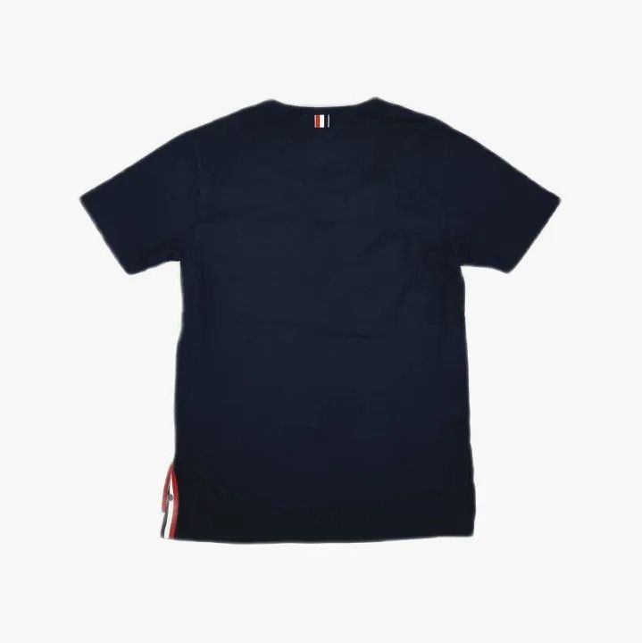 Thom Browne Thom Browne Navy Tricolour Accent Short Sleeve T-Shirt Size US M / EU 48-50 / 2 - 3 Thumbnail