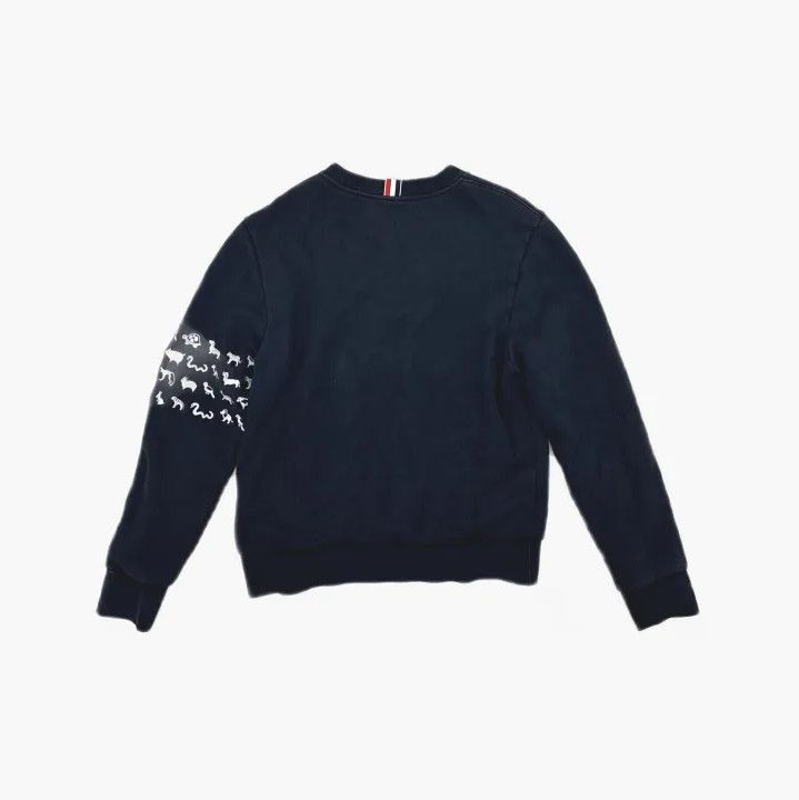 Thom Browne Thom Browne Navy Embroidered Crewneck Sweatshirt Size US M / EU 48-50 / 2 - 3 Thumbnail