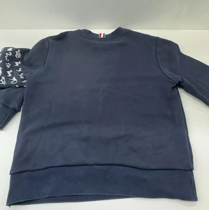 Thom Browne Thom Browne Navy Embroidered Crewneck Sweatshirt Size US M / EU 48-50 / 2 - 14 Thumbnail