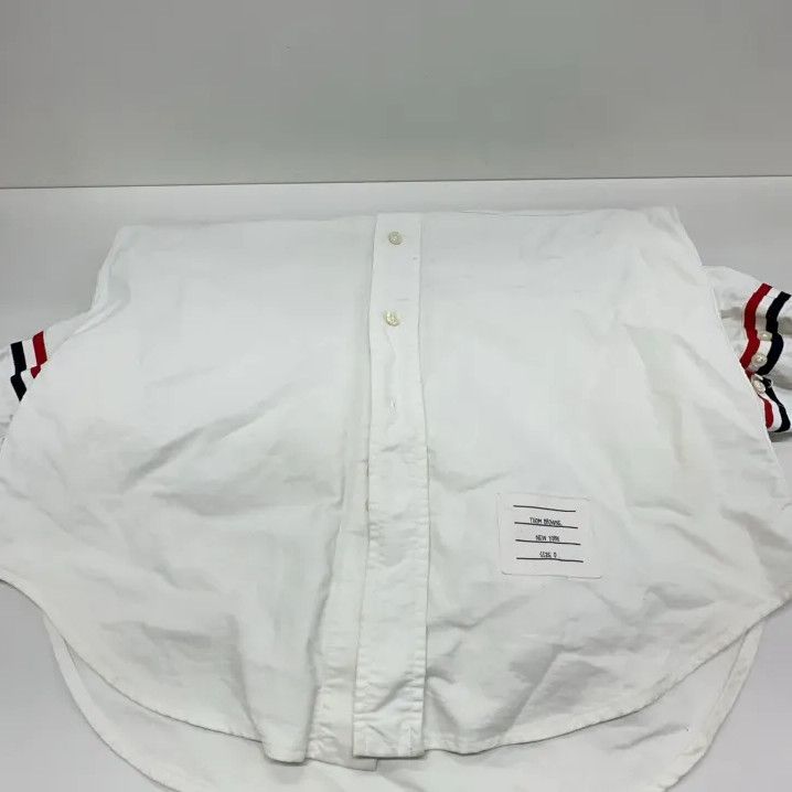 Thom Browne Thom Browne White Long Sleeve Button-Up Shirt Size US M / EU 48-50 / 2 - 11 Thumbnail