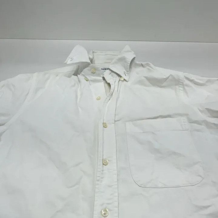 Thom Browne Thom Browne White Long Sleeve Button-Up Shirt Size US M / EU 48-50 / 2 - 10 Thumbnail