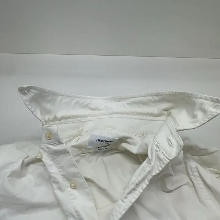 Thom Browne Thom Browne White Long Sleeve Button-Up Shirt Size US M / EU 48-50 / 2 - 9 Thumbnail