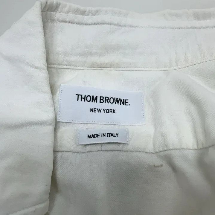 Thom Browne Thom Browne White Long Sleeve Button-Up Shirt Size US M / EU 48-50 / 2 - 6 Thumbnail