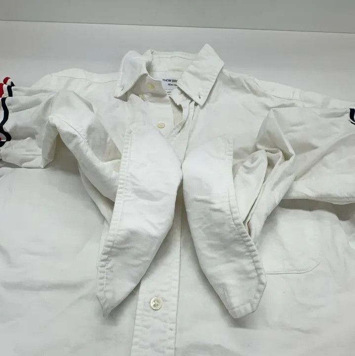 Thom Browne Thom Browne White Long Sleeve Button-Up Shirt Size US M / EU 48-50 / 2 - 14 Thumbnail