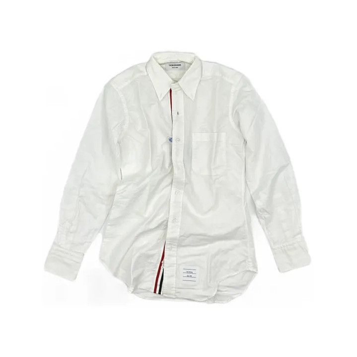 Thom Browne Thom Browne Classic Long Sleeve White Shirt Size US M / EU 48-50 / 2 - 2 Thumbnail