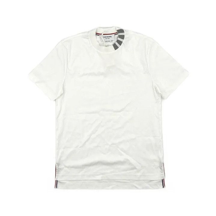 Thom Browne Thom Browne Gray Collar White Tee Size US M / EU 48-50 / 2 - 2 Thumbnail