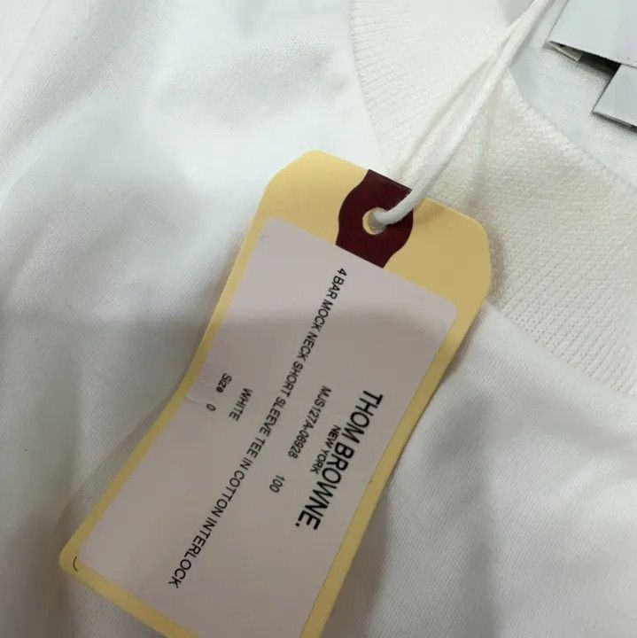Thom Browne Thom Browne Gray Collar White Tee Size US M / EU 48-50 / 2 - 7 Thumbnail