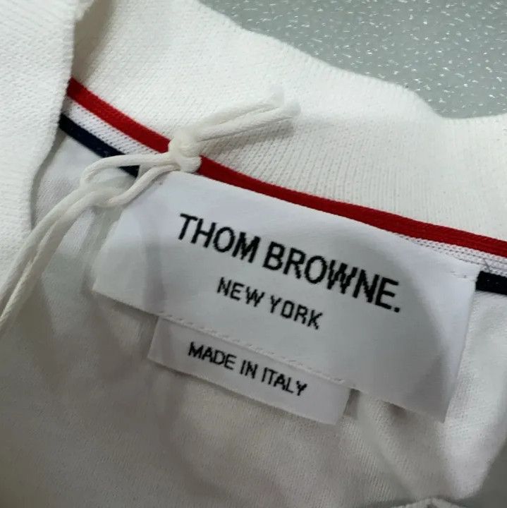 Thom Browne Thom Browne Gray Collar White Tee Size US M / EU 48-50 / 2 - 6 Thumbnail