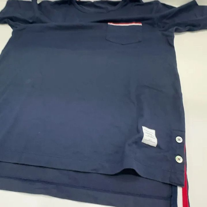 Thom Browne Thom Browne Navy Short Sleeve T-Shirt Size US M / EU 48-50 / 2 - 13 Thumbnail