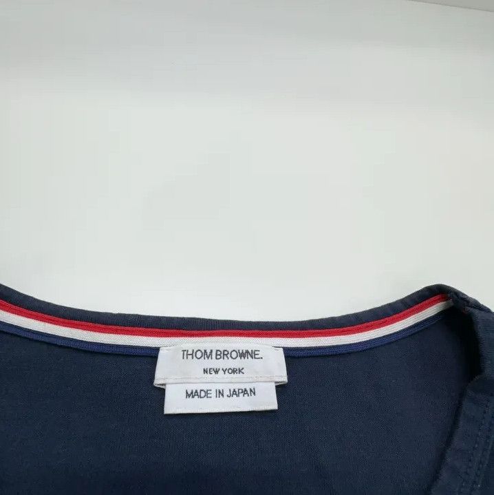 Thom Browne Thom Browne Navy Short Sleeve T-Shirt Size US M / EU 48-50 / 2 - 4 Thumbnail