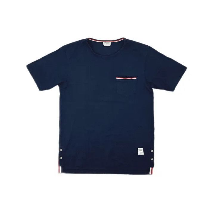 Thom Browne Thom Browne Navy Short Sleeve T-Shirt Size US M / EU 48-50 / 2 - 2 Thumbnail