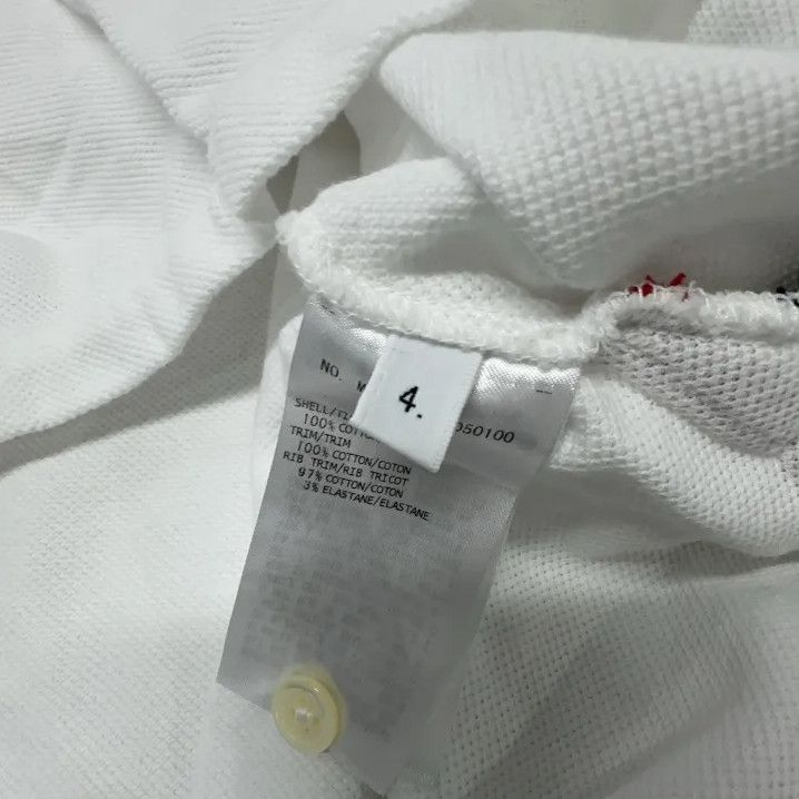 Thom Browne Thom Browne White Stripe Cotton Short Sleeve Tee Size US XL / EU 56 / 4 - 5 Thumbnail