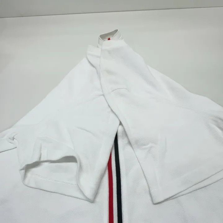 Thom Browne Thom Browne White Stripe Cotton Short Sleeve Tee Size US XL / EU 56 / 4 - 12 Thumbnail