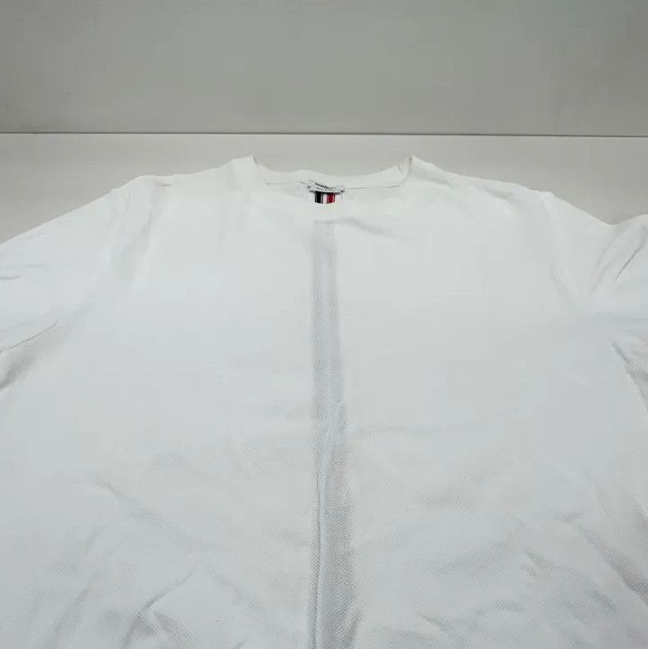 Thom Browne Thom Browne White Stripe Cotton Short Sleeve Tee Size US XL / EU 56 / 4 - 8 Thumbnail