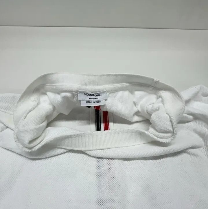 Thom Browne Thom Browne White Stripe Cotton Short Sleeve Tee Size US XL / EU 56 / 4 - 7 Thumbnail