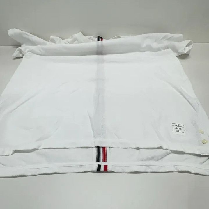 Thom Browne Thom Browne White Stripe Cotton Short Sleeve Tee Size US XL / EU 56 / 4 - 9 Thumbnail