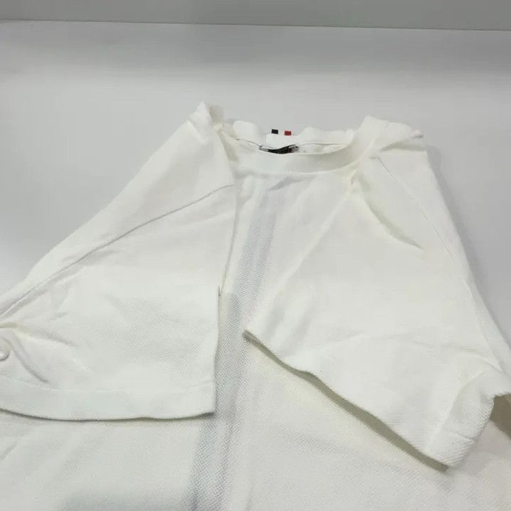 Thom Browne Thom Browne White Striped Cotton Short Sleeve T-Shirt Size US S / EU 44-46 / 1 - 13 Thumbnail