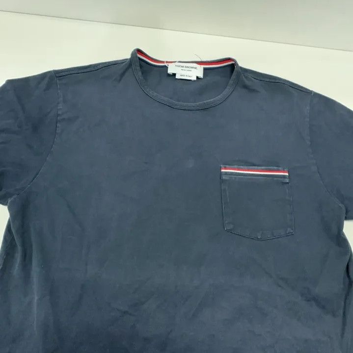 Thom Browne Thom Browne Navy Blue Short Sleeve T-Shirt Size US M / EU 48-50 / 2 - 9 Thumbnail