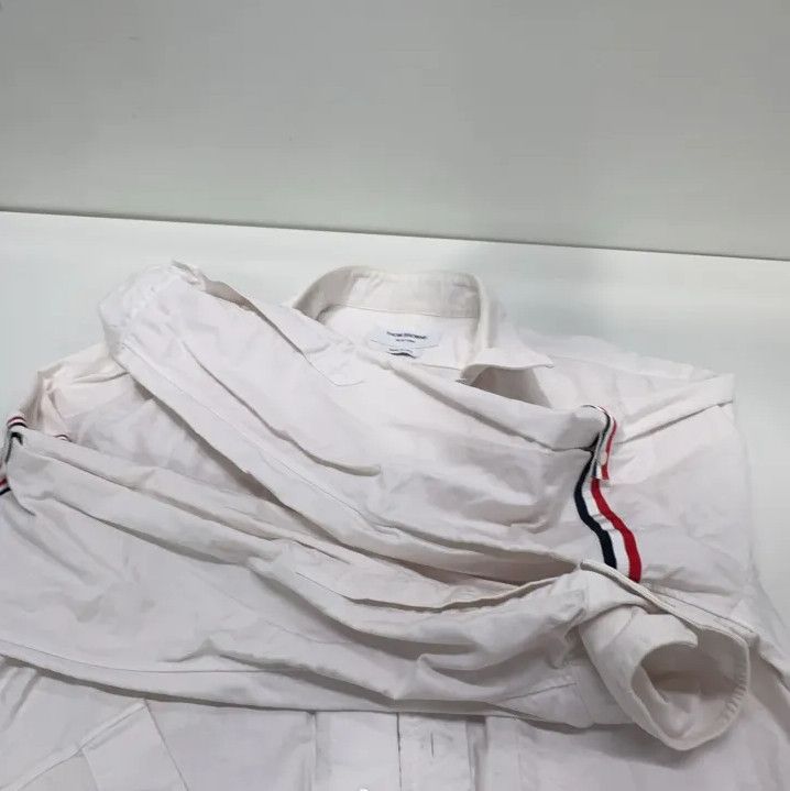 Thom Browne Thom Browne White Long Sleeve Button-Up Shirt Size US S / EU 44-46 / 1 - 12 Thumbnail