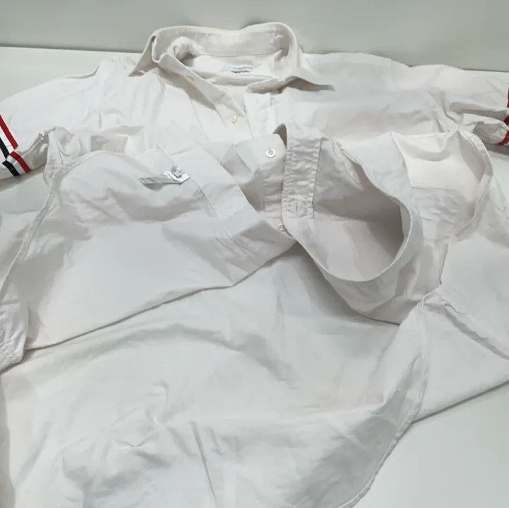 Thom Browne Thom Browne White Long Sleeve Button-Up Shirt Size US S / EU 44-46 / 1 - 10 Thumbnail