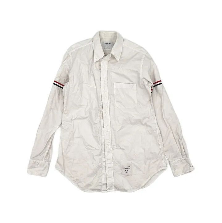 Thom Browne Thom Browne White Long Sleeve Button-Up Shirt Size US S / EU 44-46 / 1 - 2 Thumbnail