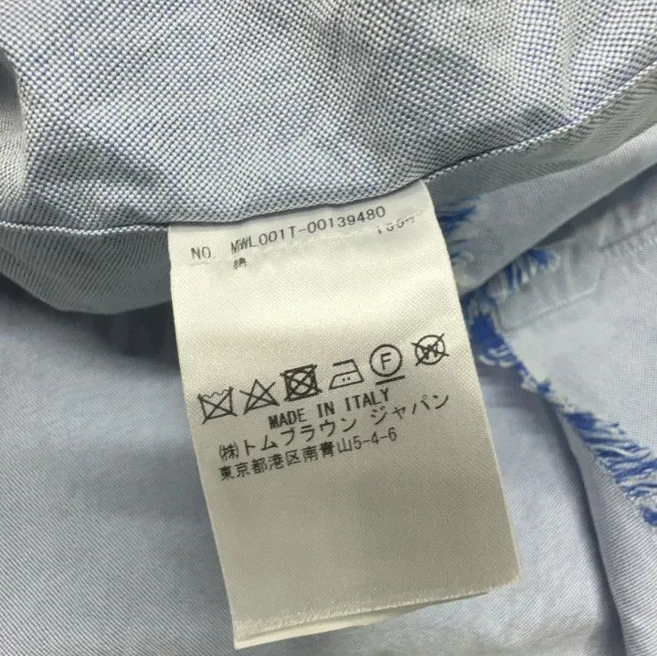 Thom Browne Thom Browne Blue Long Sleeve Cotton Shirt Size US M / EU 48-50 / 2 - 6 Thumbnail