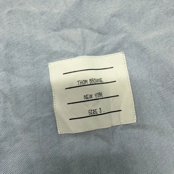 Thom Browne Thom Browne Blue Long Sleeve Cotton Shirt Size US M / EU 48-50 / 2 - 5 Thumbnail