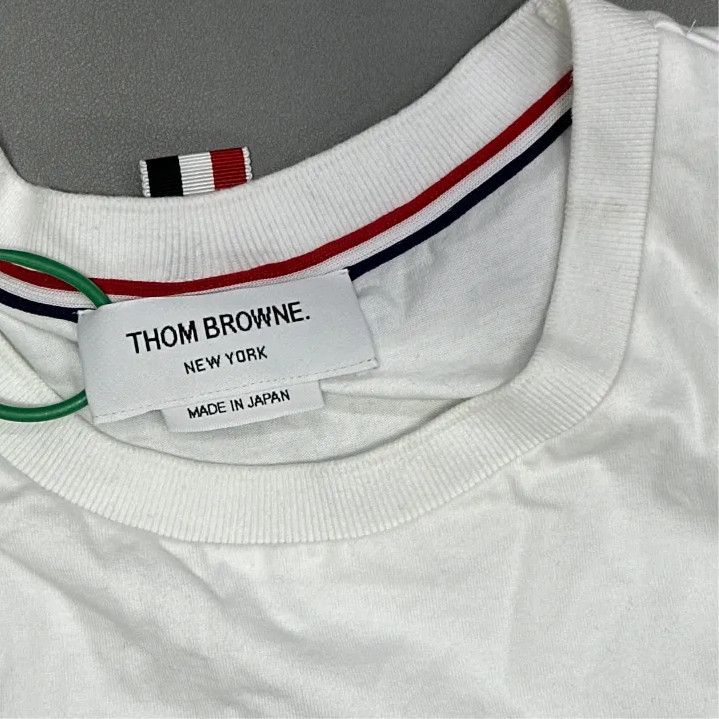 Thom Browne Thom Browne Short Sleeve Knit T-Shirt for Men Size US M / EU 48-50 / 2 - 2 Thumbnail