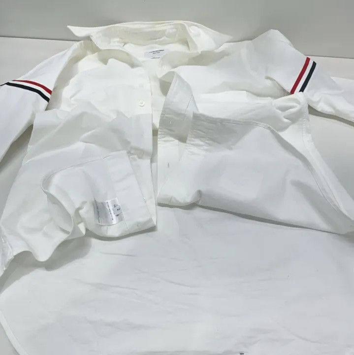 Thom Browne Thom Browne White Long Sleeve Button-Up Shirt Size US S / EU 44-46 / 1 - 7 Thumbnail