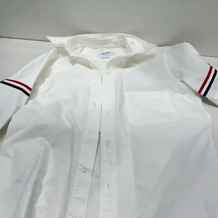 Thom Browne Thom Browne White Long Sleeve Button-Up Shirt Size US S / EU 44-46 / 1 - 8 Thumbnail
