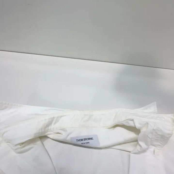 Thom Browne Thom Browne White Long Sleeve Button-Up Shirt Size US S / EU 44-46 / 1 - 6 Thumbnail