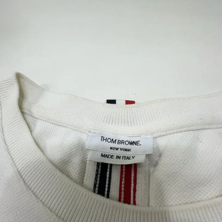 Thom Browne Thom Browne White Cotton Short Sleeve T-Shirt Size US S / EU 44-46 / 1 - 4 Thumbnail