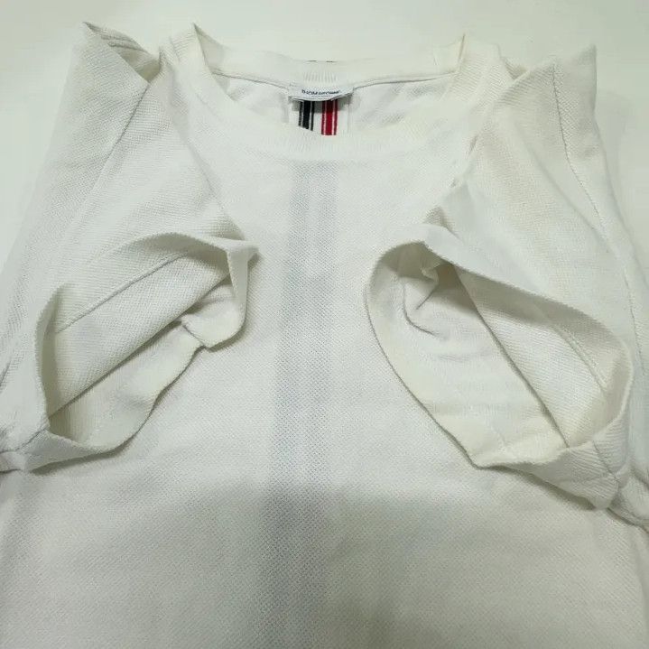 Thom Browne Thom Browne White Cotton Short Sleeve T-Shirt Size US S / EU 44-46 / 1 - 11 Thumbnail